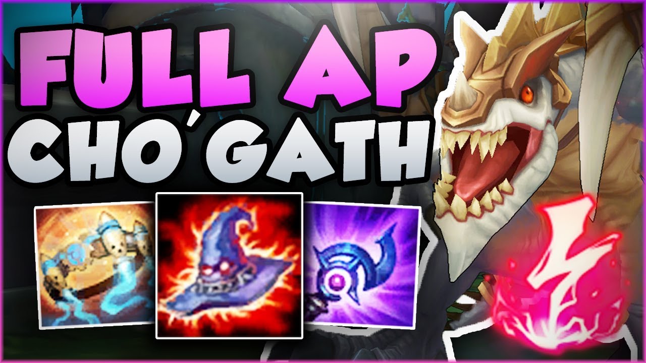 HOW BROKEN CAN FULL AP ON CHO'GATH REALLY BE?? CHO'GATH SEASON 8 TOP GAMEPLAY! - League of Legends