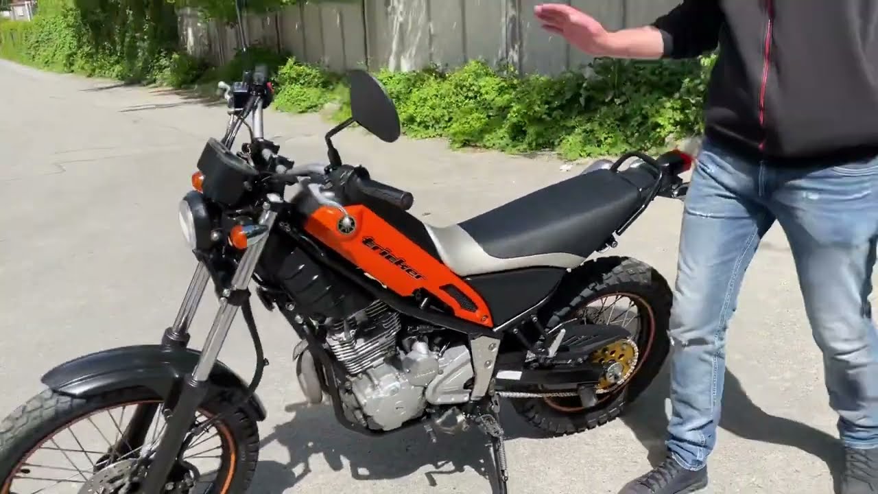 Осмотр мотоцикла Yamaha Tricker 250 с пробегом 21845 км