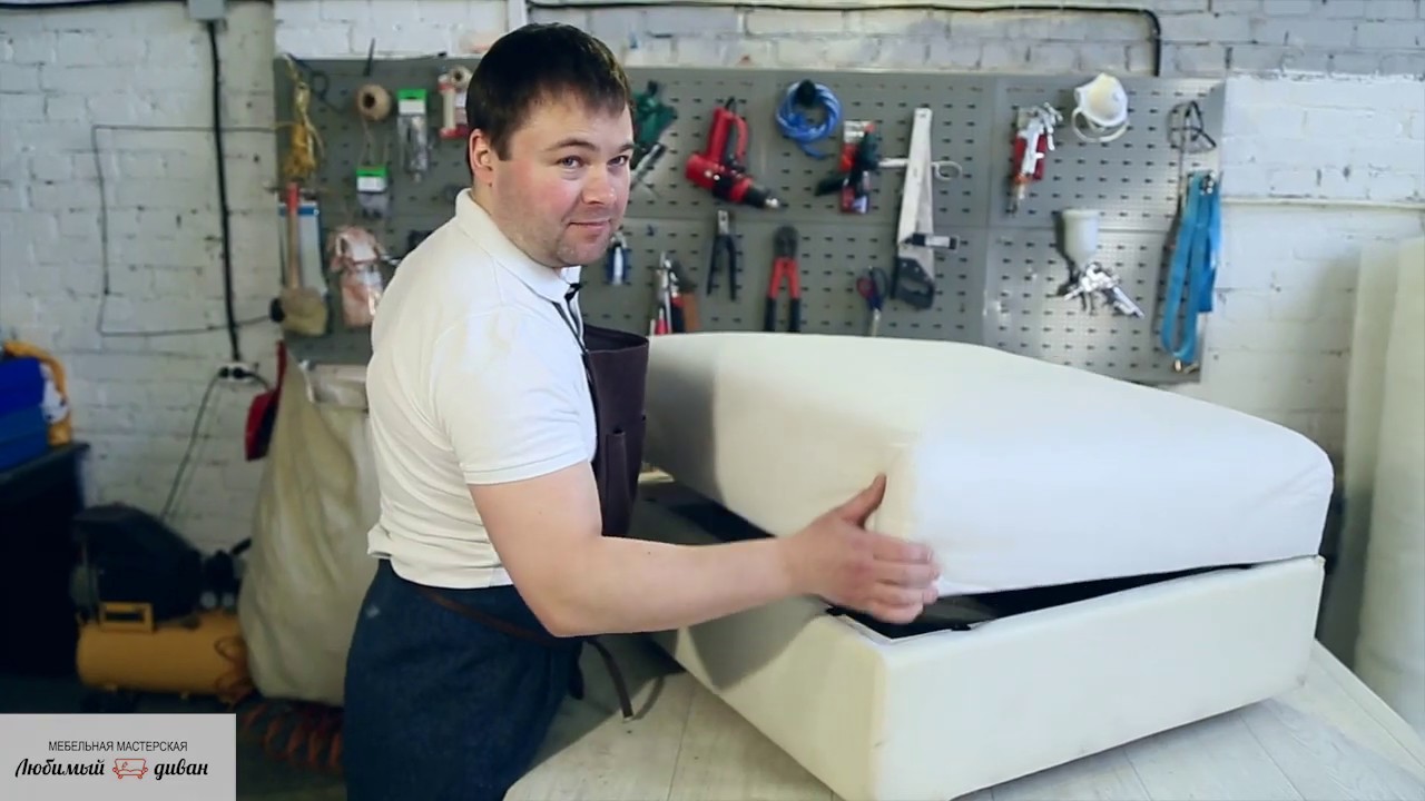 Перетяжка пуфика из #икеа #обивка #перетяжкамебели