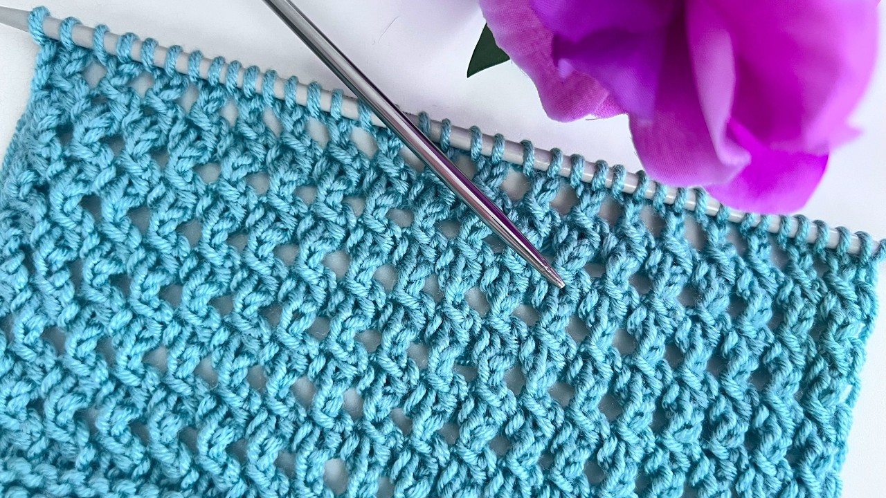 Красивая и простая схема вязания — шаг за шагом.