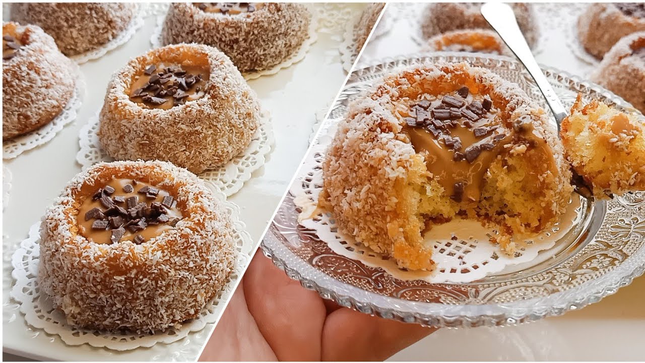 بغيتي شي حاجة للكوتي او الفطور ساهلة و بنينة؟ها هي عندي😌ميني كيك بالكراميل خفة هشاشة و اللذة يا سلام