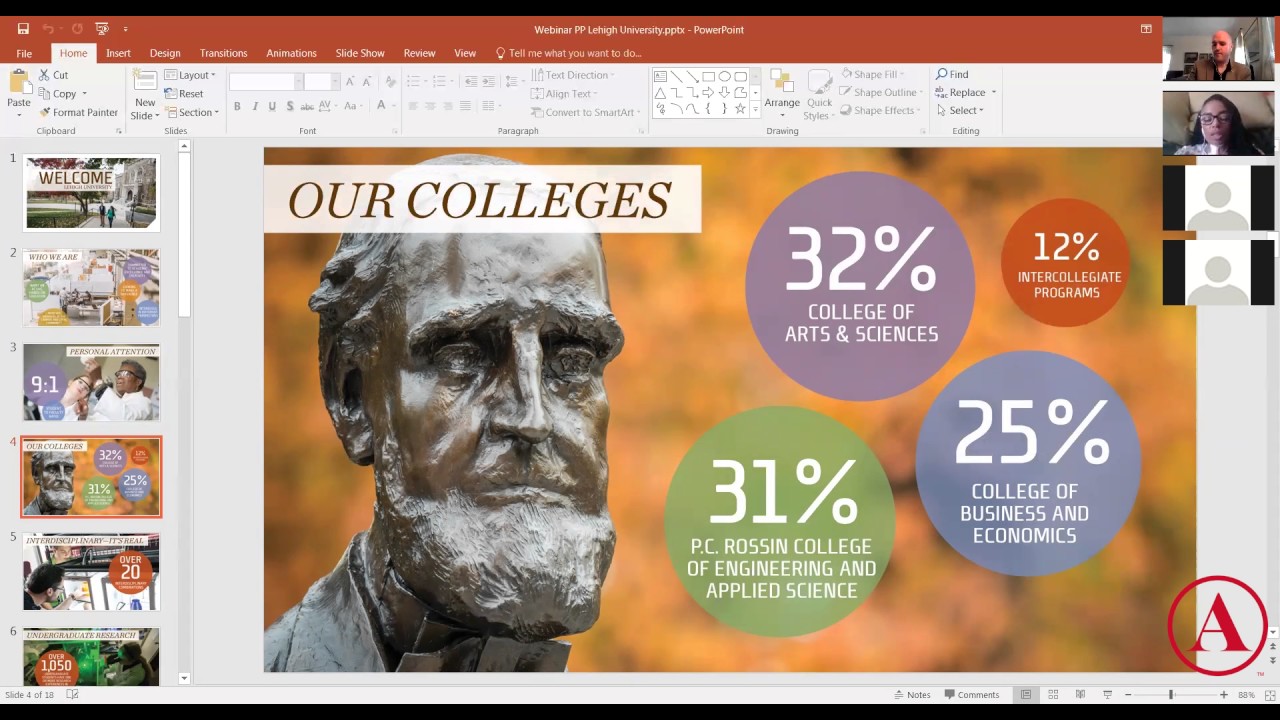 Lehigh University College Admissions Webinar