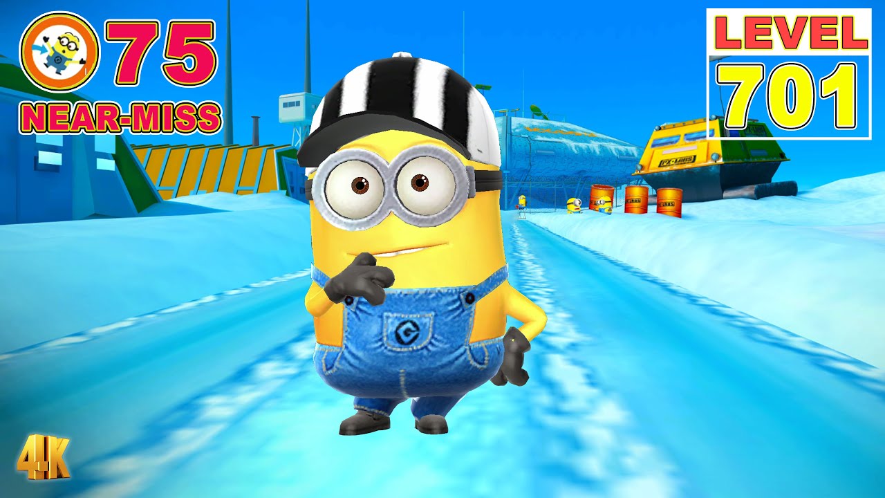 Despicable Me: Minion Rush LEVEL 701 - Referee Minion near miss an obstacle 75 times - PC UHD 4K