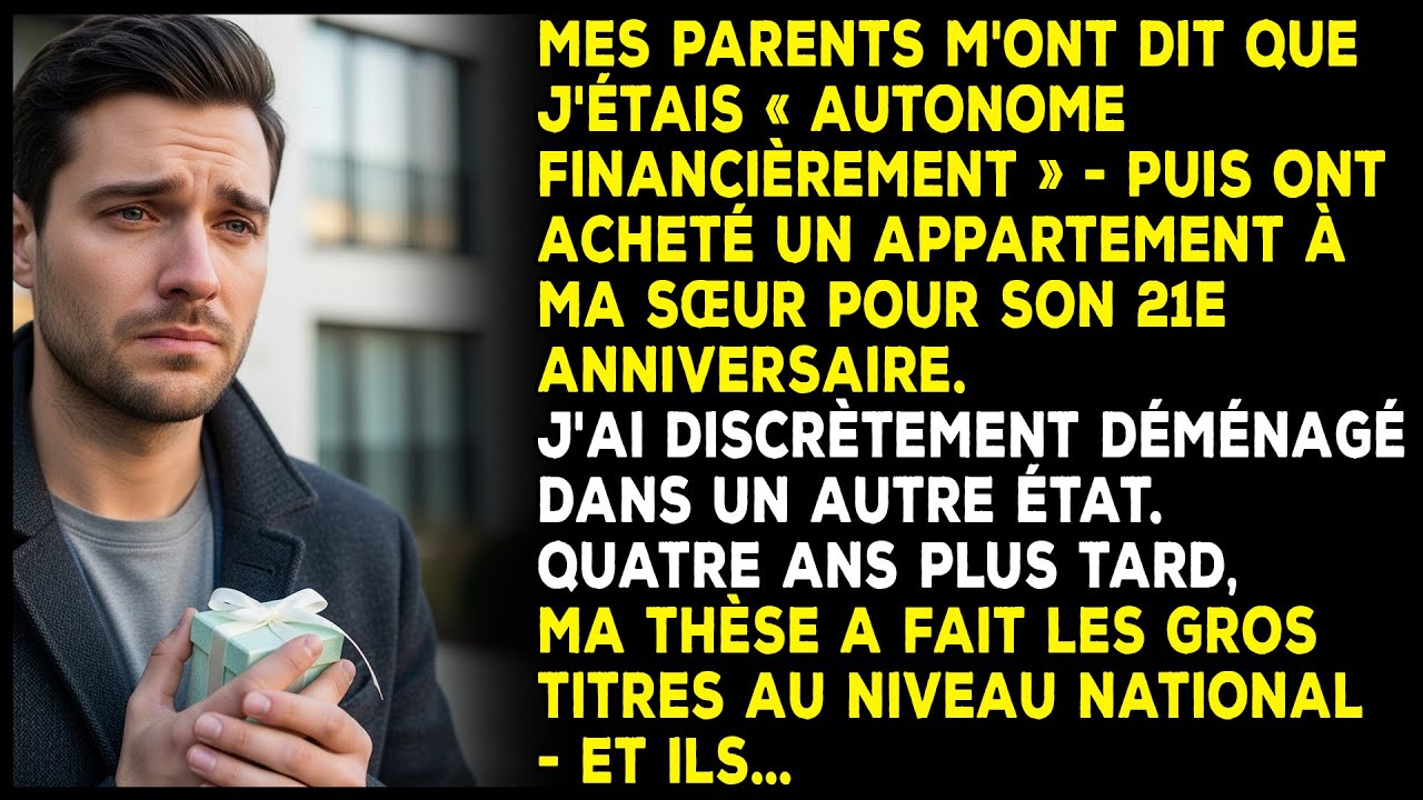 Mes parents m'ont dit que j'étais « autonome » — puis ont acheté un appart à ma sœur.