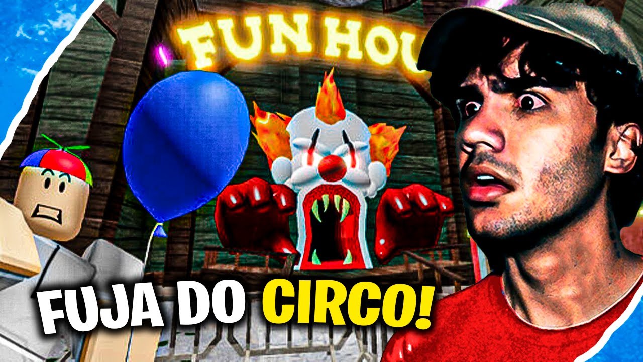 MAMUTE FUGINDO DO PALHAÇO NO CIRCO DO TERROR | Roblox - EscapeThe Carnival of Terror Obby
