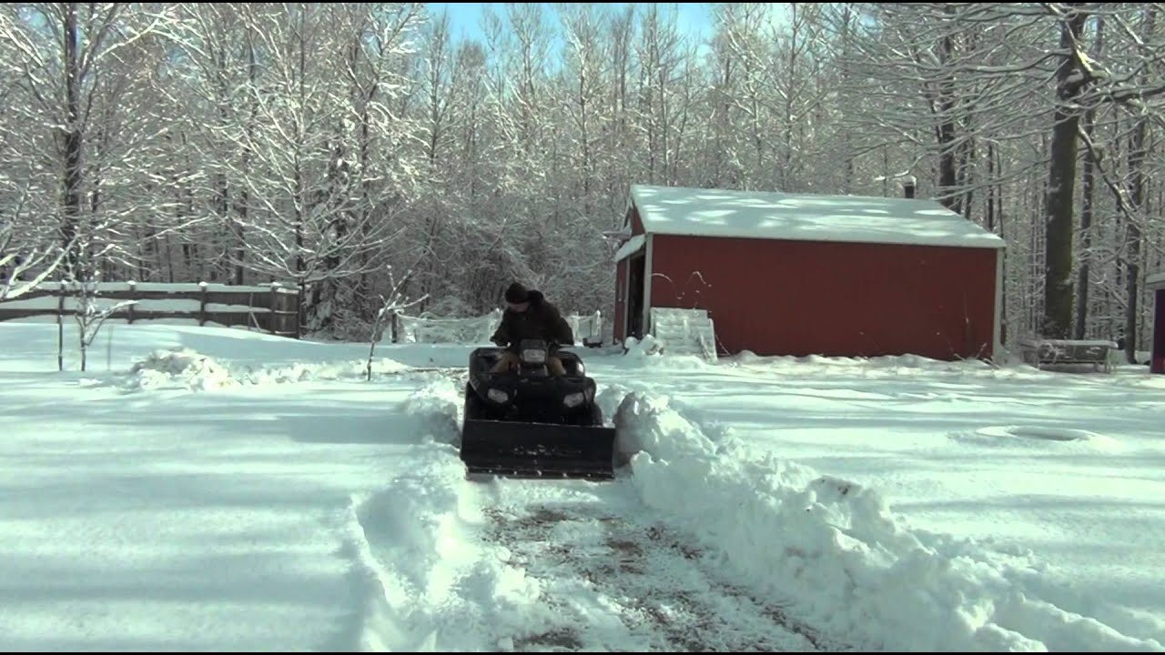 2015 Polaris Sportsman 850 SP Plowing Snow