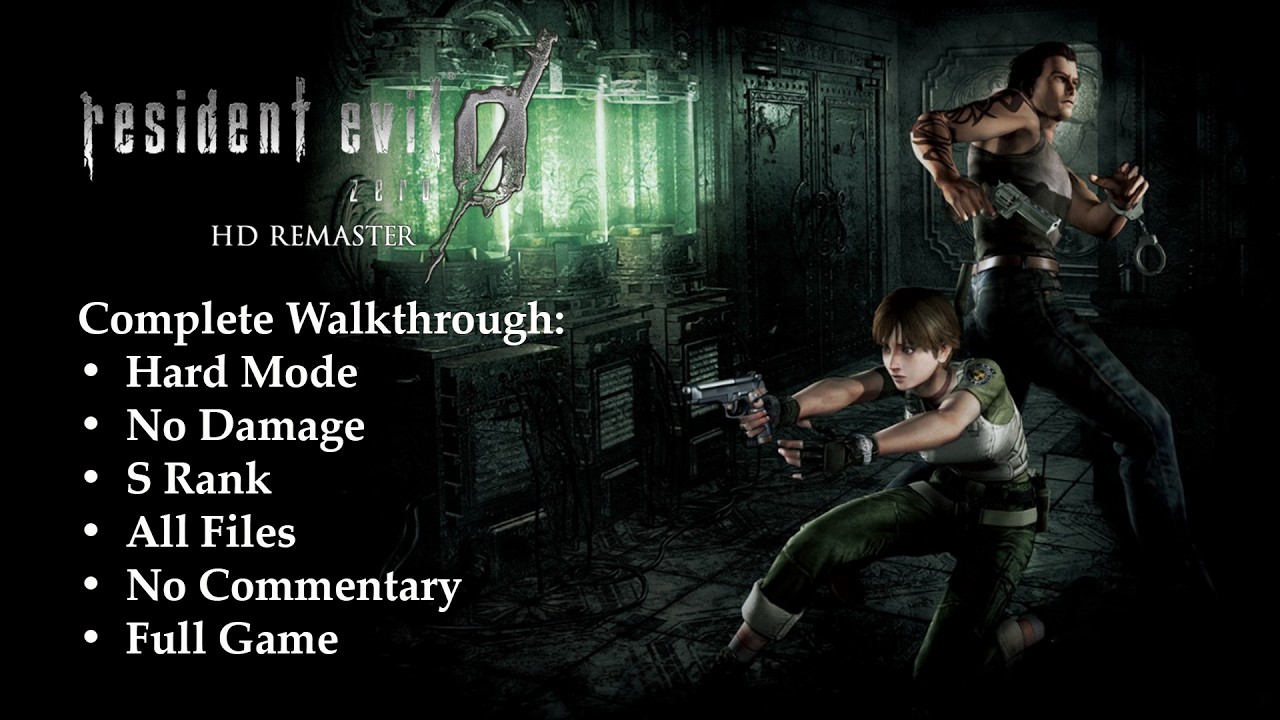 Resident Evil 0: HD Remaster | HARD MODE/NO DAMAGE/S RANK/100% COMPLETION – Full Game