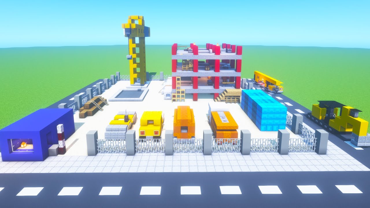 Minecraft Tutorial: How To Make A Building / Construction Site 