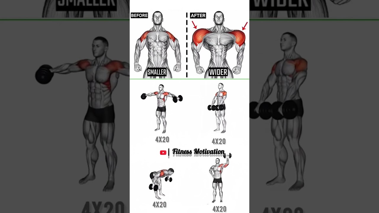 WIDE SHOULDERS at Home 💥 Dumbbell Shoulder Workout | 