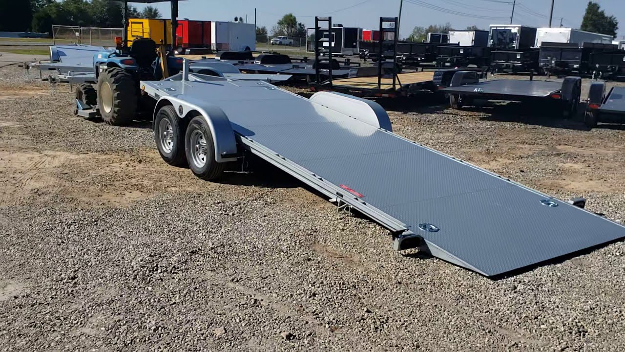 Автовоз Kwik Load с откидной платформой, размер 7 x 20, отлично подходит для низких автомобилей.