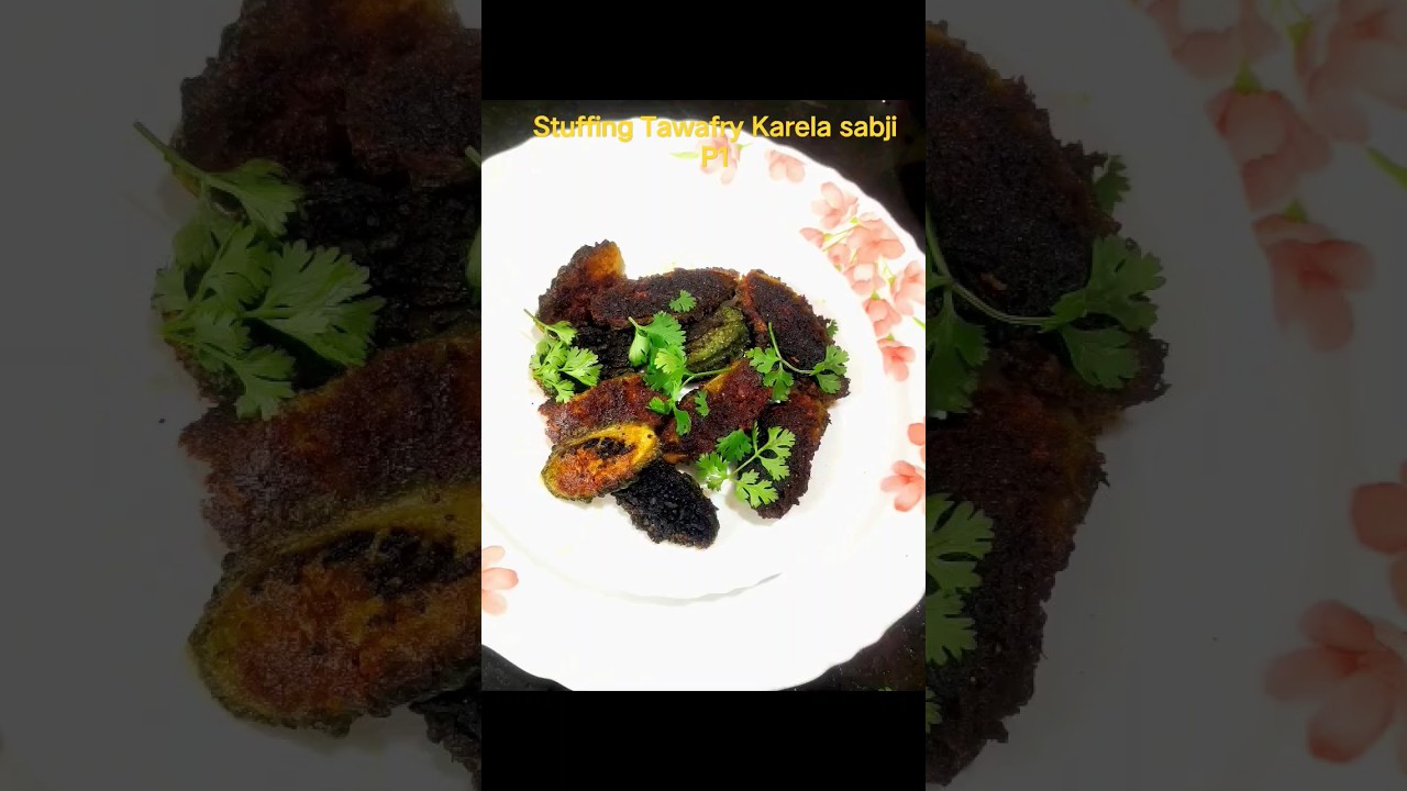 Stuffing Tawafry Karela sabji P1.#cooking #food #recipe #vithikachannel