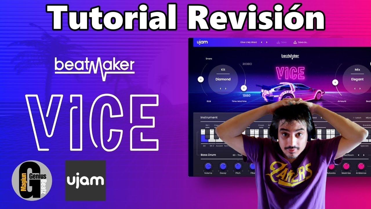 Ujam Vice Beatmaker - Tutorial Revisión en Español - El mejor plugin Drum Synthwave 80's y 2080