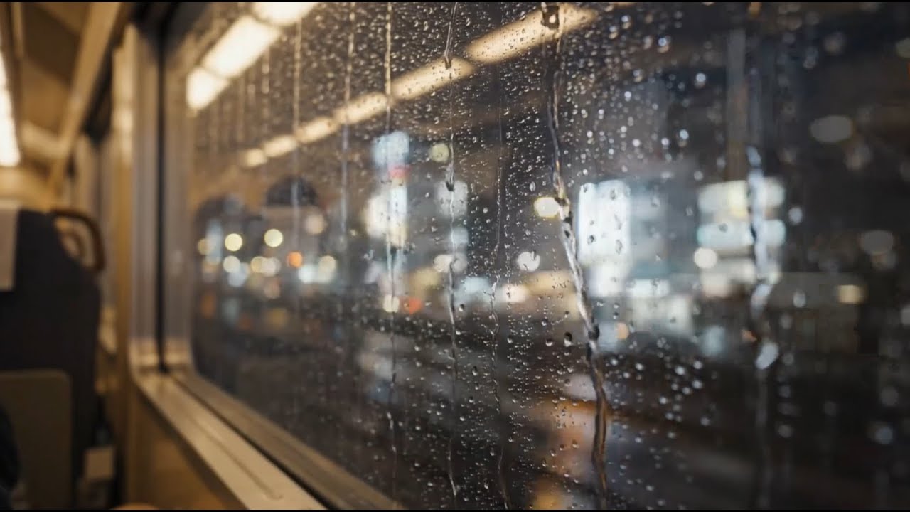 Rainy Train Journey 🚆🌧️ | Window Rain, Soft Train Sounds & Deep Focus Ambience