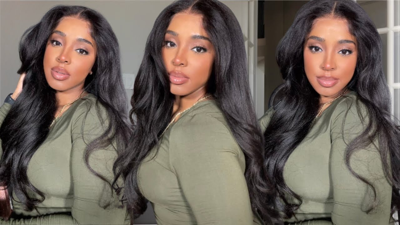The Most Natural Yaki Straight Glueless Wig! 24inch Affordable wig Ft Nadula Hair