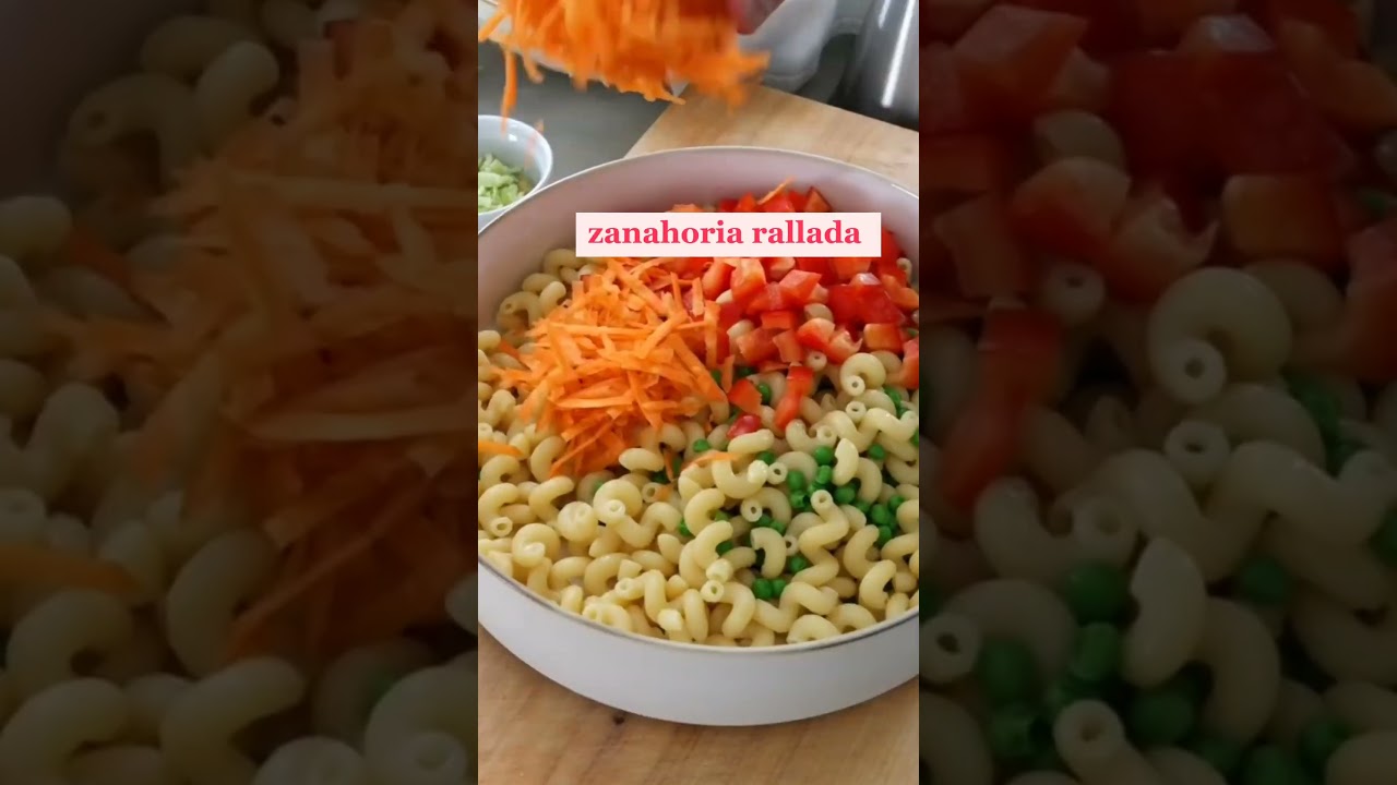ENSALADA CON PASTA FR&Iacute;AS😋👌 #deliciosas #food #facil #recetas