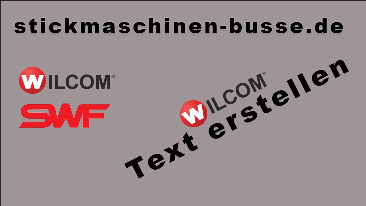 Wilcom e4 Schulung & Tutorial How To, erster Text
