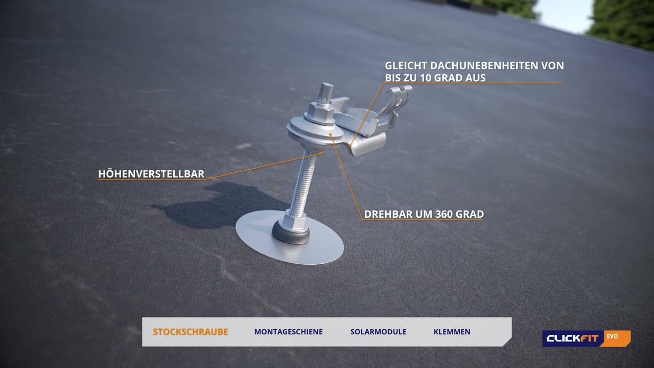 ClickFit EVO für EPDM- und Bitumendächer