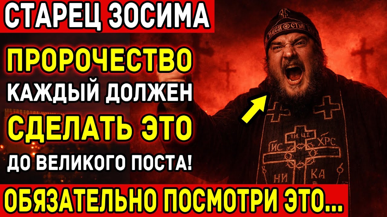 ПРЕДСКАЗАНИЕ ЗОСИМЫ: 23 ФЕВРАЛЯ НАЧНЕТСЯ! Каждый должен успеть сделать ЭТО до Великого Поста!
