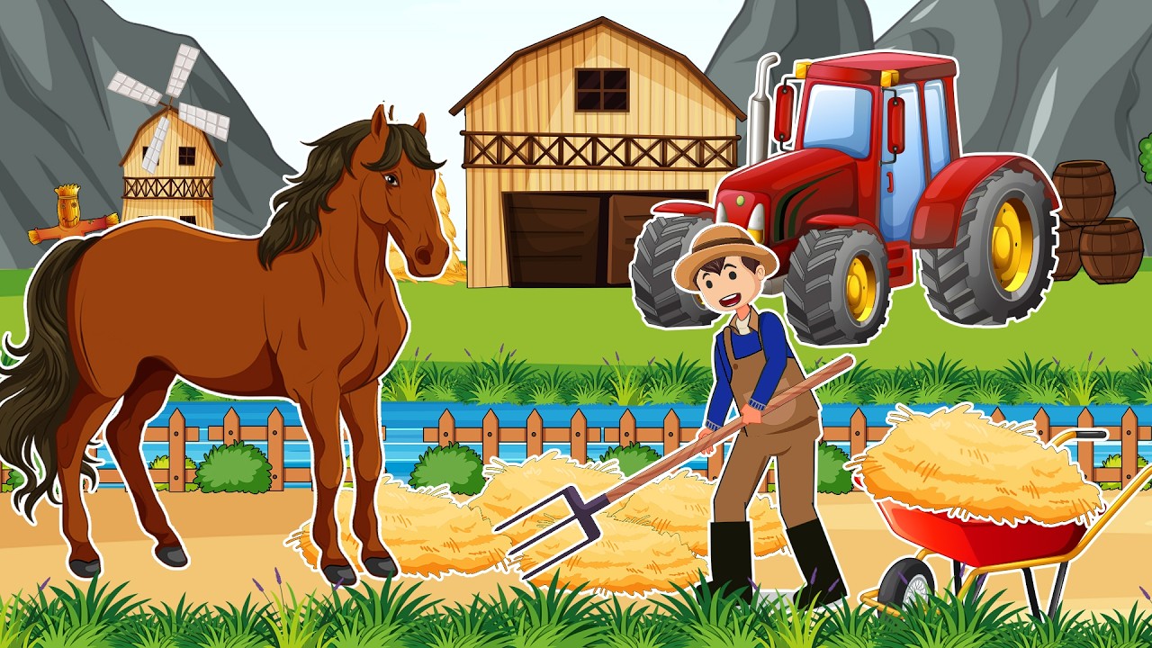 HORSE CARE DAY! 🐴 Farmer Feeds and Cleans the Stable 😍 | Linh Farm Animation