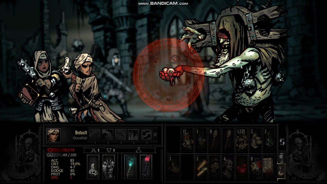 Darkest Dungeon prophet with twilight knight.