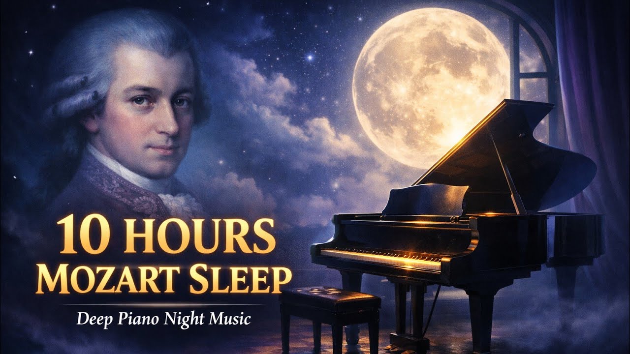 🌙 10 Hours Mozart Sleep Music – Deep Piano Relaxation for Stress & Insomnia