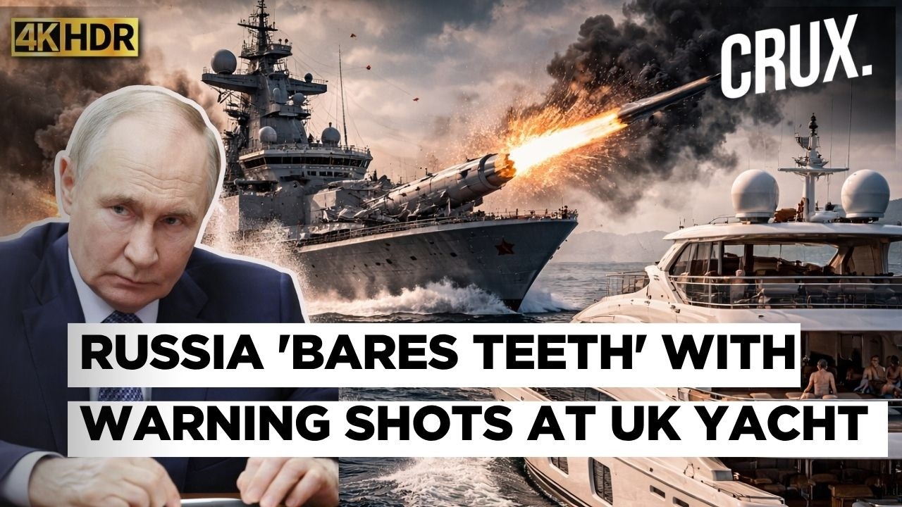 Russian Warship Fires Warning Shots At British Yacht Days After UK 'Shadow Tanker' Raid | 4k