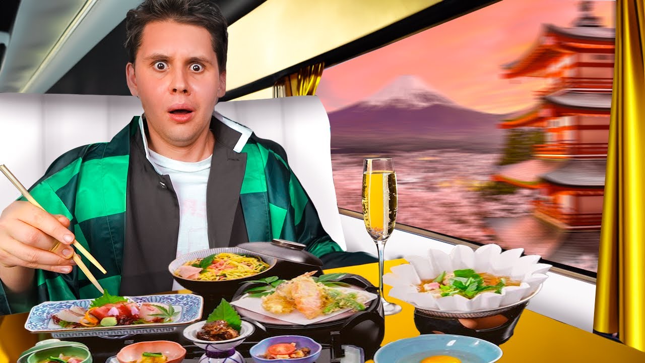 JAPANS SUPER LUXUS ZUG TESTEN!🍣(mit 3 GÄNGE MENÜ) - BESSER ALS DIE DEUTSCHE BAHN?