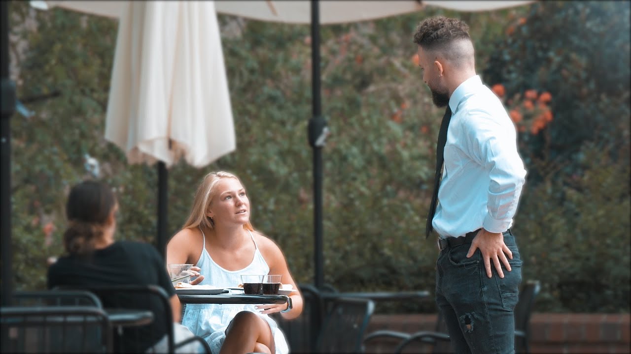 Fake Waiter on a College Campus