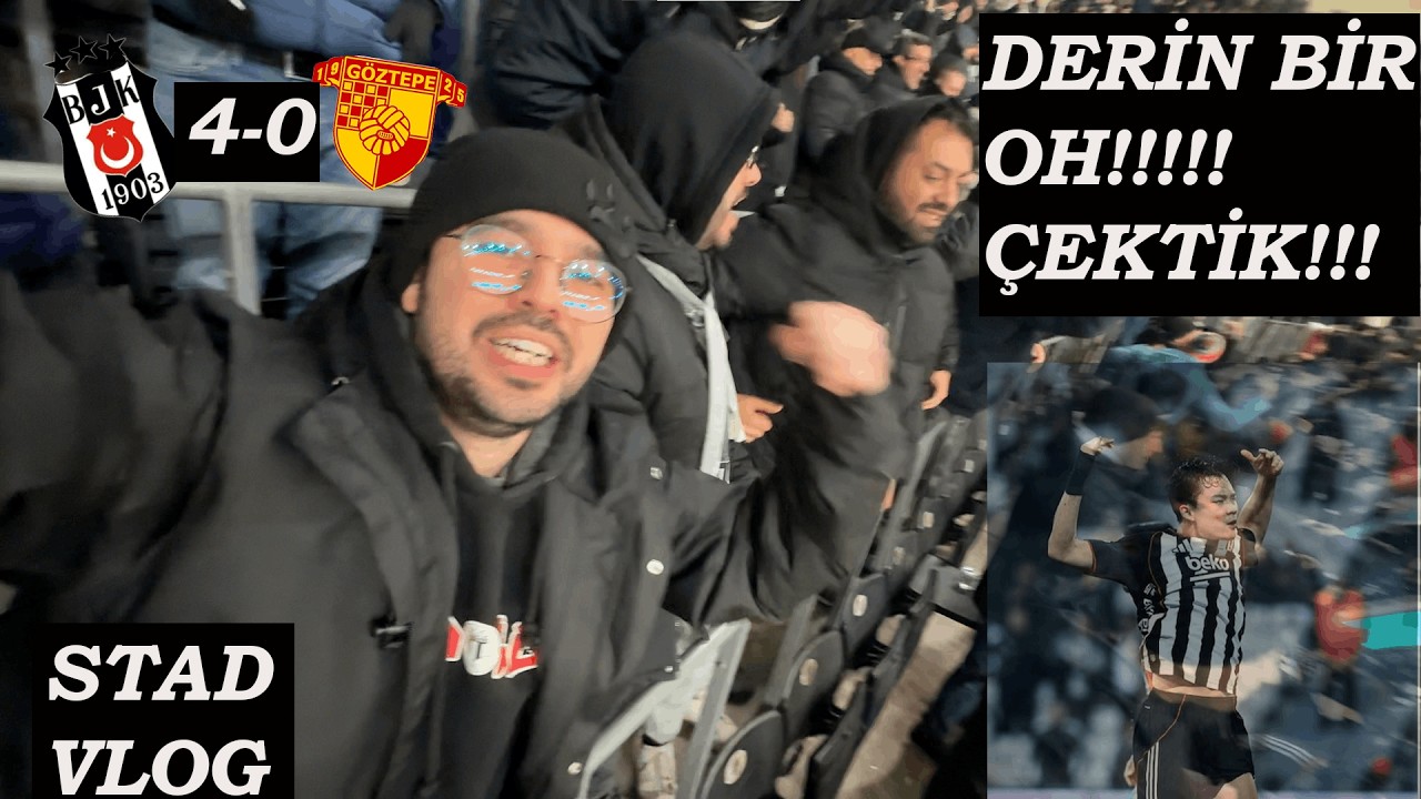 DERİN BİR OH!!!!! ÇEKTİK | Beşiktaş 4-0 Göztepe | STAD VLOG 4K  오현규!!