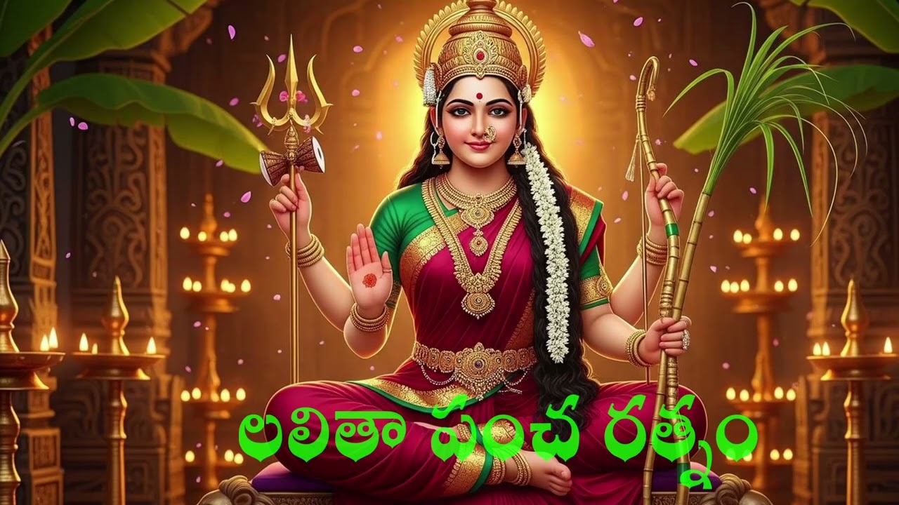 లలితా పంచరత్నం | Lalitha Pancharatnam Stotram | Goddess Lalitha Powerful Devotional Chant