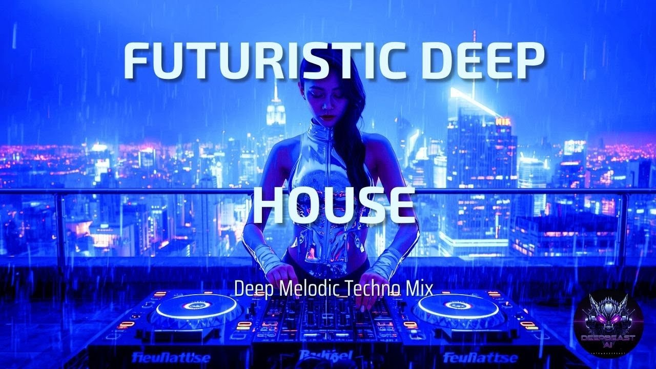 Futuristic Deep House Mix 🌃 | Neon Rain Melodic Techno | AI DJ Set