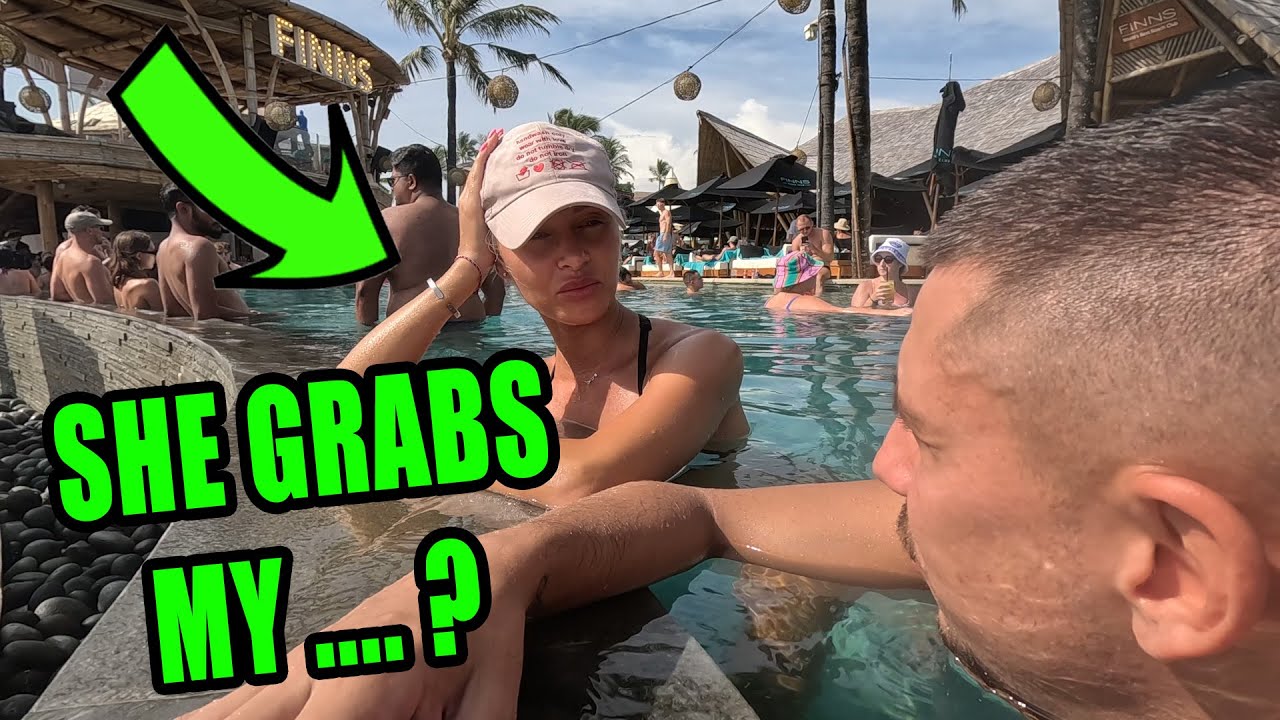 HOT MODEL IN BALI 🇮🇩 MAKES ME BREAK CHARACTER! ( Finns Beach Club, Canggu, Denpasar )