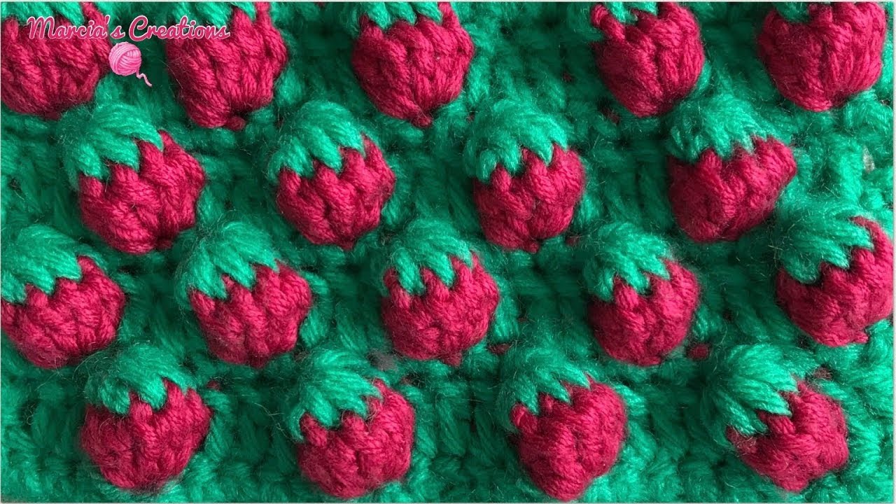 TEJIDOS A CROCHET: Puntada de Fresas/ HOW TO CROCHET: Strawberries