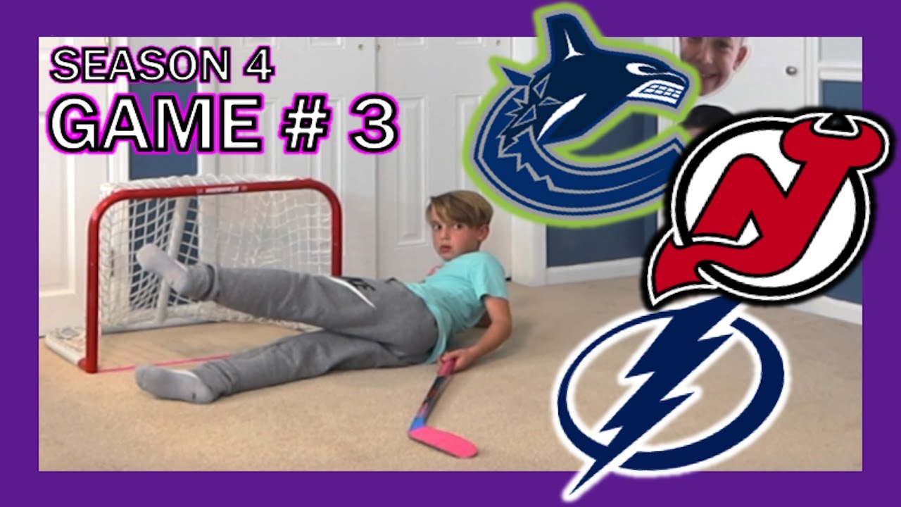 KNEE HOCKEY SEASON 4 - GAME # 3 - DEVILS / CANUCKS / LIGHTNING - QUINNBOYSTV