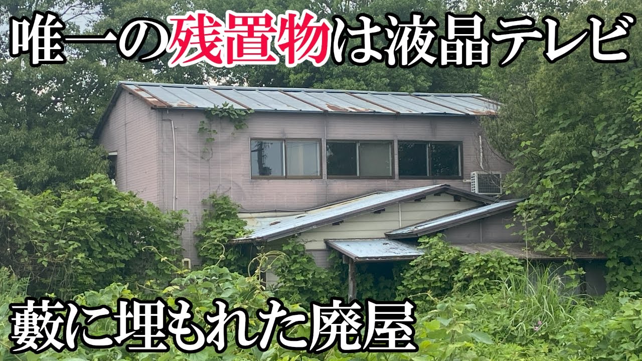 【廃墟探索】解体されて、もう観ることは出来ない藪に埋もれた廃屋・何故か液晶テレビの残置物あり【僕しか知らない廃墟シリーズ】
