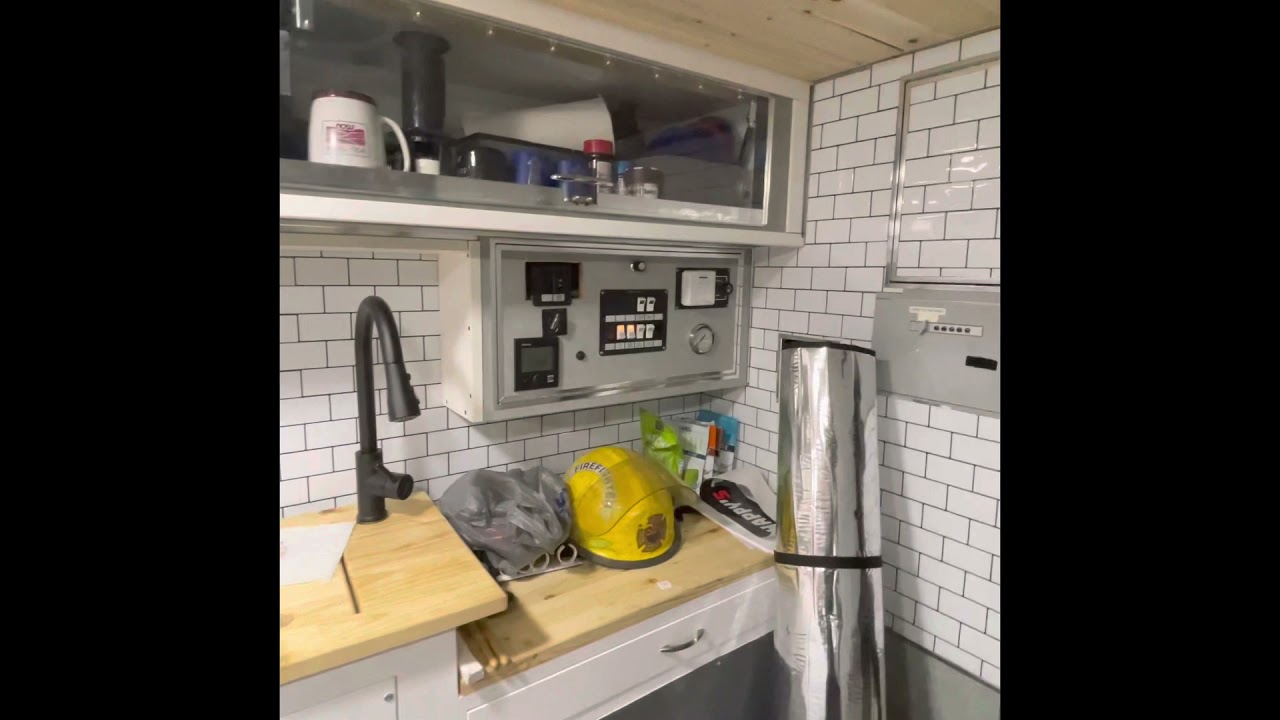 Ambulance camper conversion | almost completely moved in | solo van life with dog | #shorts