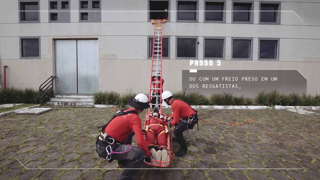 Resgate Vertical - V&iacute;deo 18.5 - Resgate com Escada em Trilho