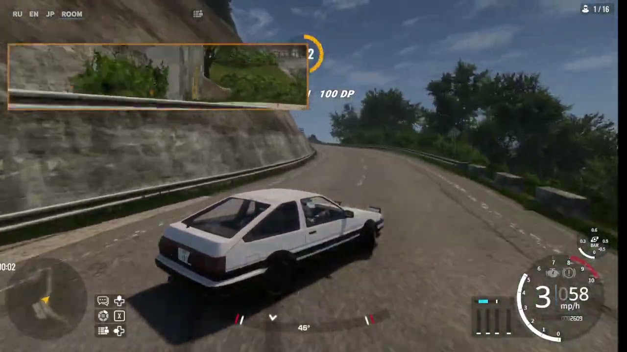 My first practice run on carx drift racing online- being alone and outnumber.