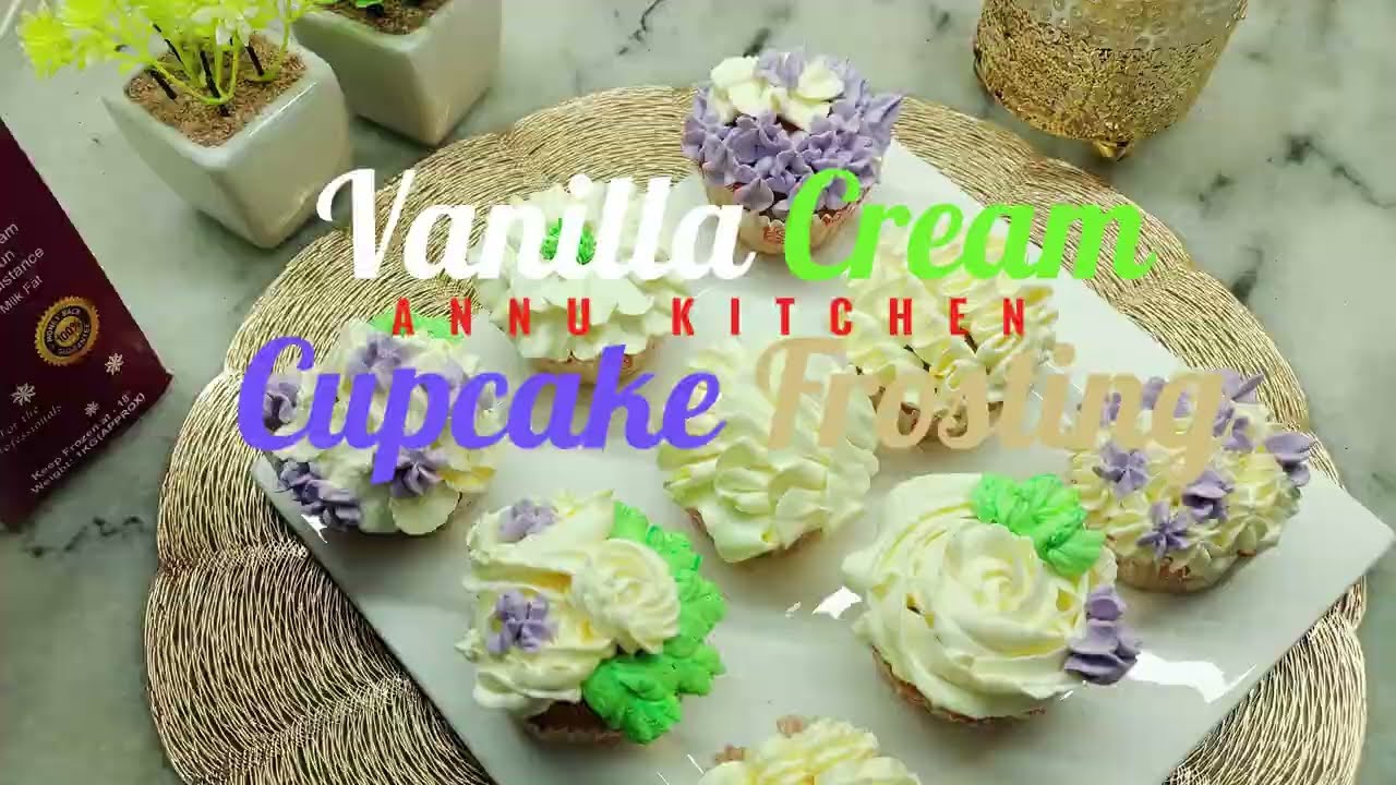 Cupcake frosting ||Vanilla cream cupcakes frosting ||How to perfect vanillacream frosting| So Easy !