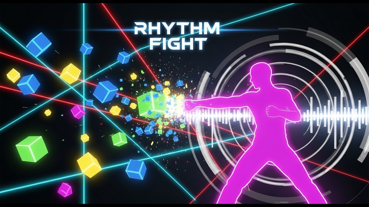 🥊 RHYTHM FIGHT CARDIO | Neon Boxing Workout (No VR Needed)