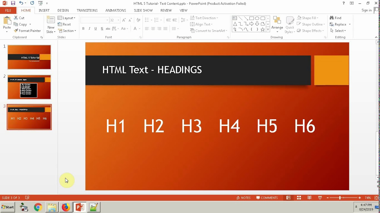 HTML 5 Headings
