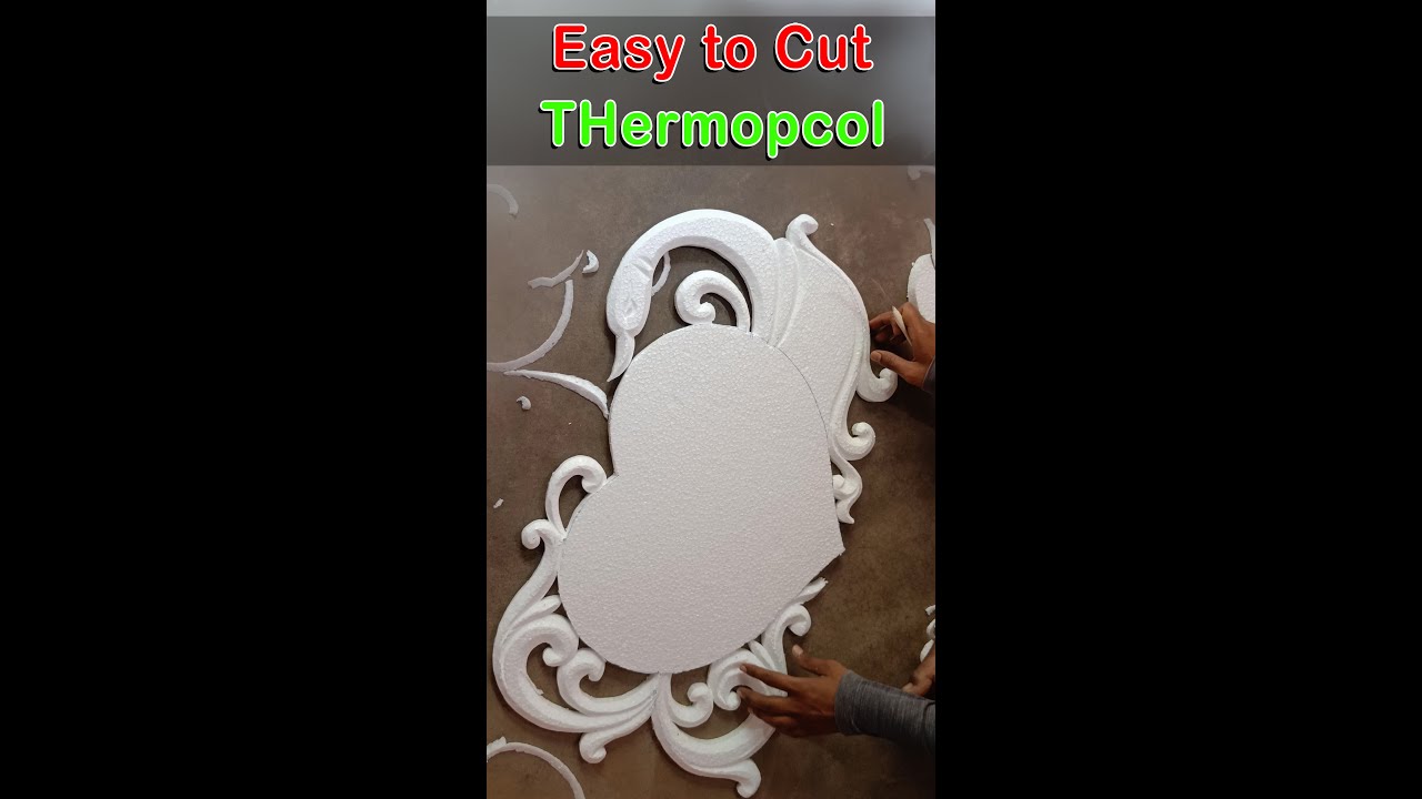 #shorts #peacock peacock/ Simple Thermocol Cutting / Wedding Nameplate