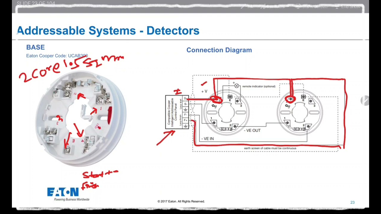 BASE CONNECTION EATON COOPER DETECTORS #fire #eaton