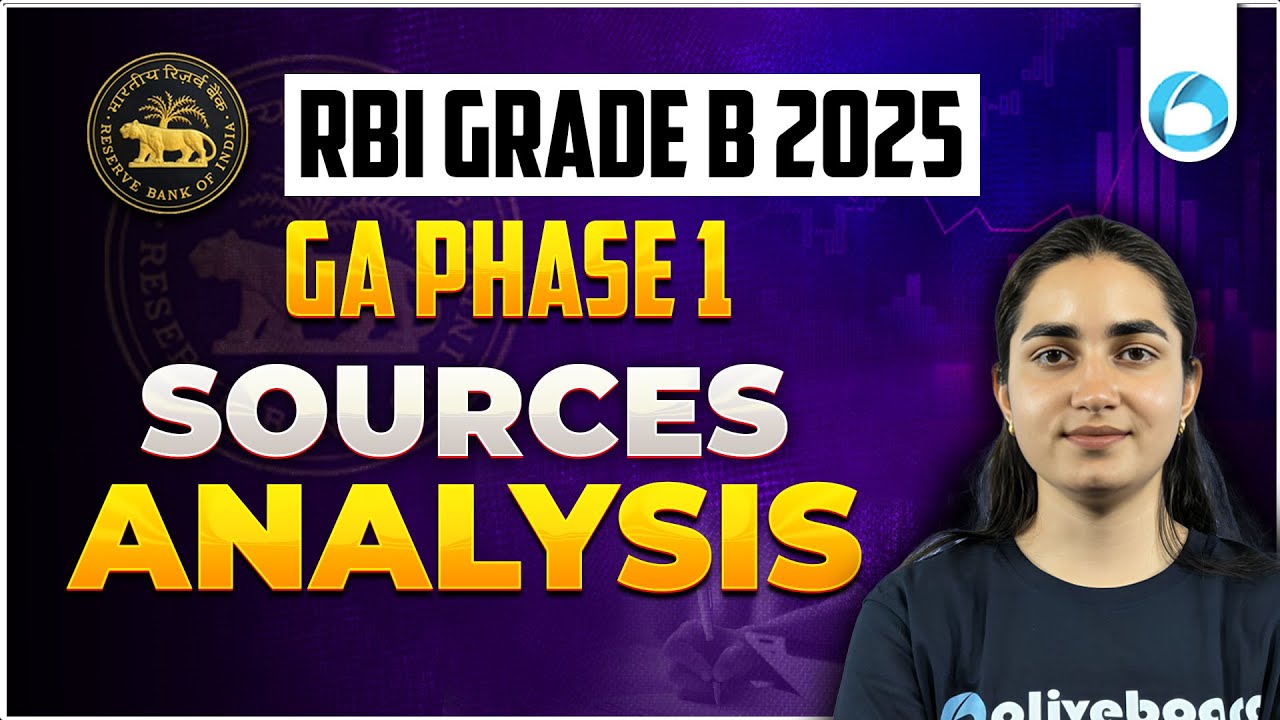 RBI Grade B 2025 : GA Phase 1 | Sources Analysis