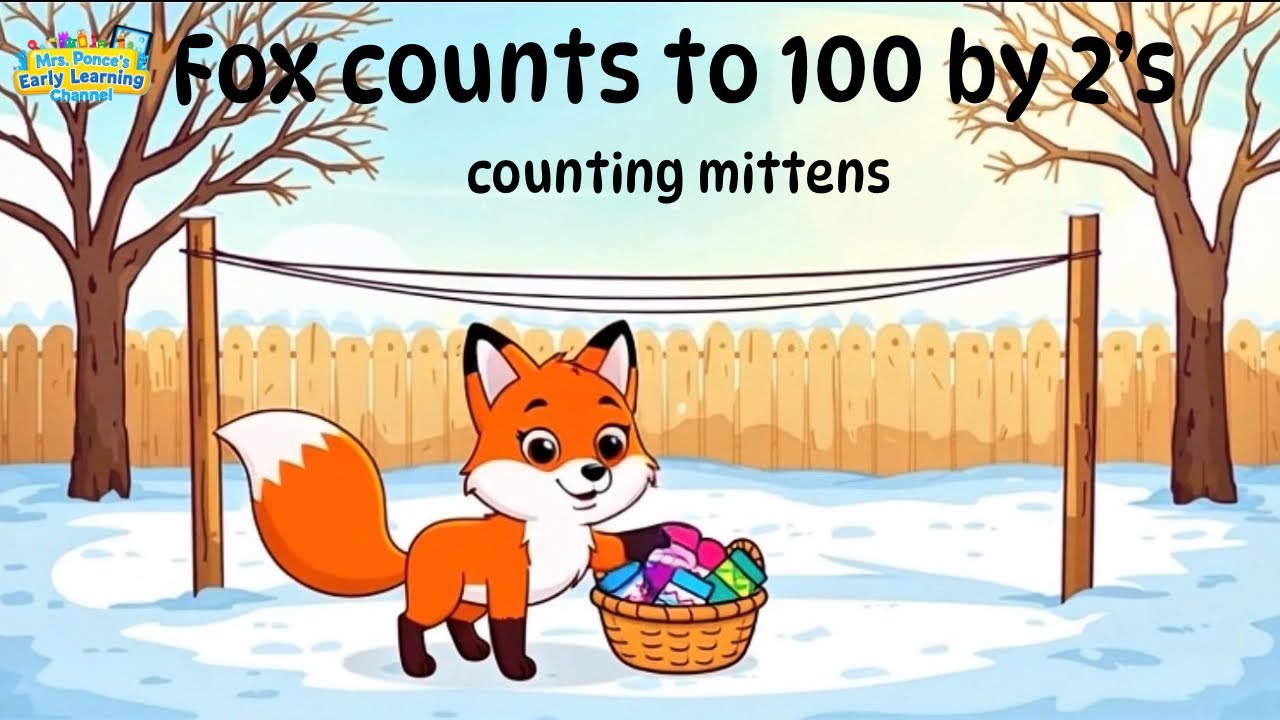 Count by 2’s to 100 with Cute Fox| Fun Skip Counting Adventure for Kids 🦊