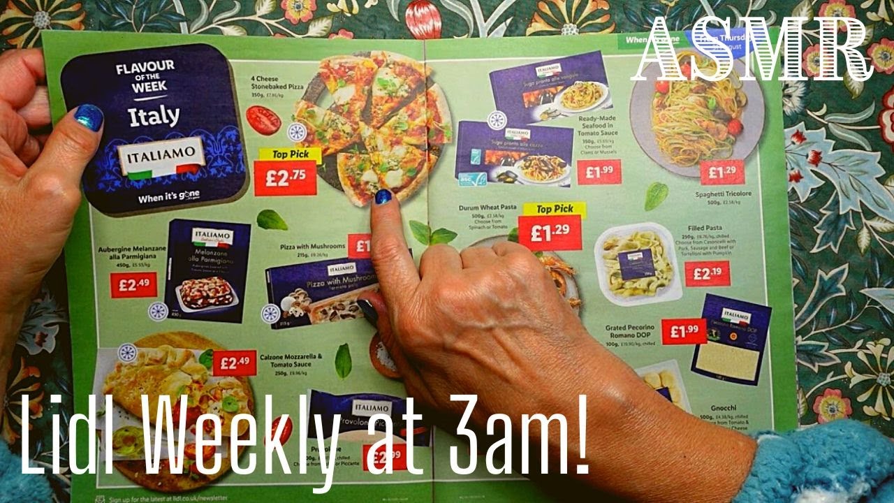 ASMR | Insomnia Lidl Weekly! Plus it's Italian Week! Whispered Sales Circular Ramble