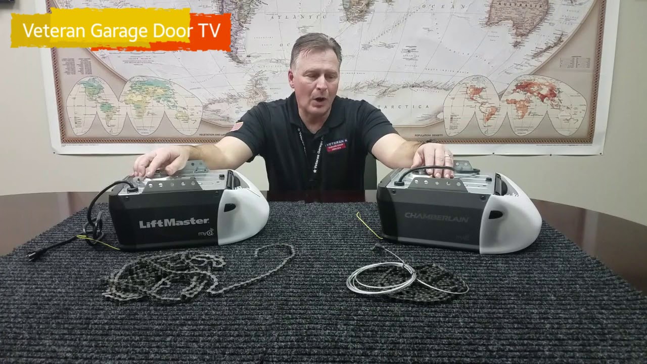 LiftMaster / Chamberlain Chain Drive Openers The Differences @ Veteran Garage Door