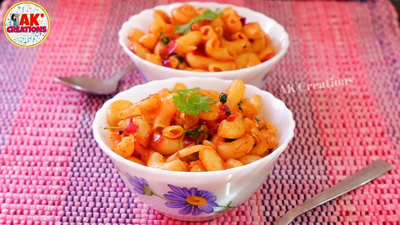 এনেকৈ সহজভাৱে বনাওক সকলোৱে খাই ভালপোৱা Masala Macaroni Pasta | Tiffin/Breakfast/Evening Snack Recipe