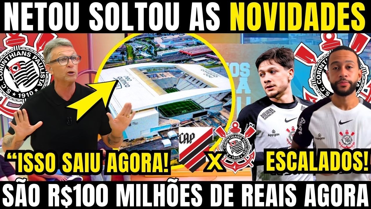 NETO CONFIRMOU TUDO AO VIVO AS ULTIMAS NOTÍCIAS DO CORINTHIANS NOS DONOS DA BOLA! SURPREENDEU TODOS