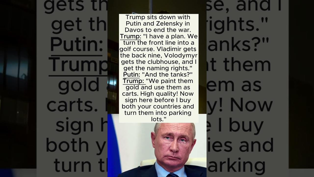 The Peace Deal (Trump, Putin, Zelenskyy) 💲⛳🏌️‍♀️